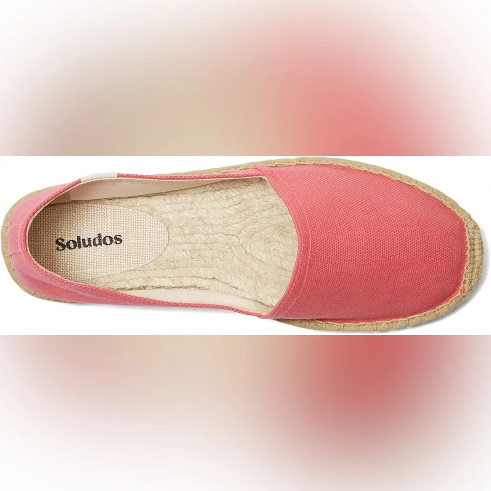 NEW! Soludos The Original Dali Espadrilles In Bubblegum Pink Canvas. 7-7.5
